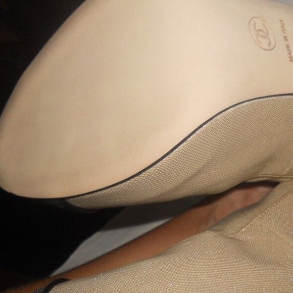 CHANEL Stretch Mesh Satin Ankle Bootie Boots Shoes CC Logo Heel - Picture 11 of 13